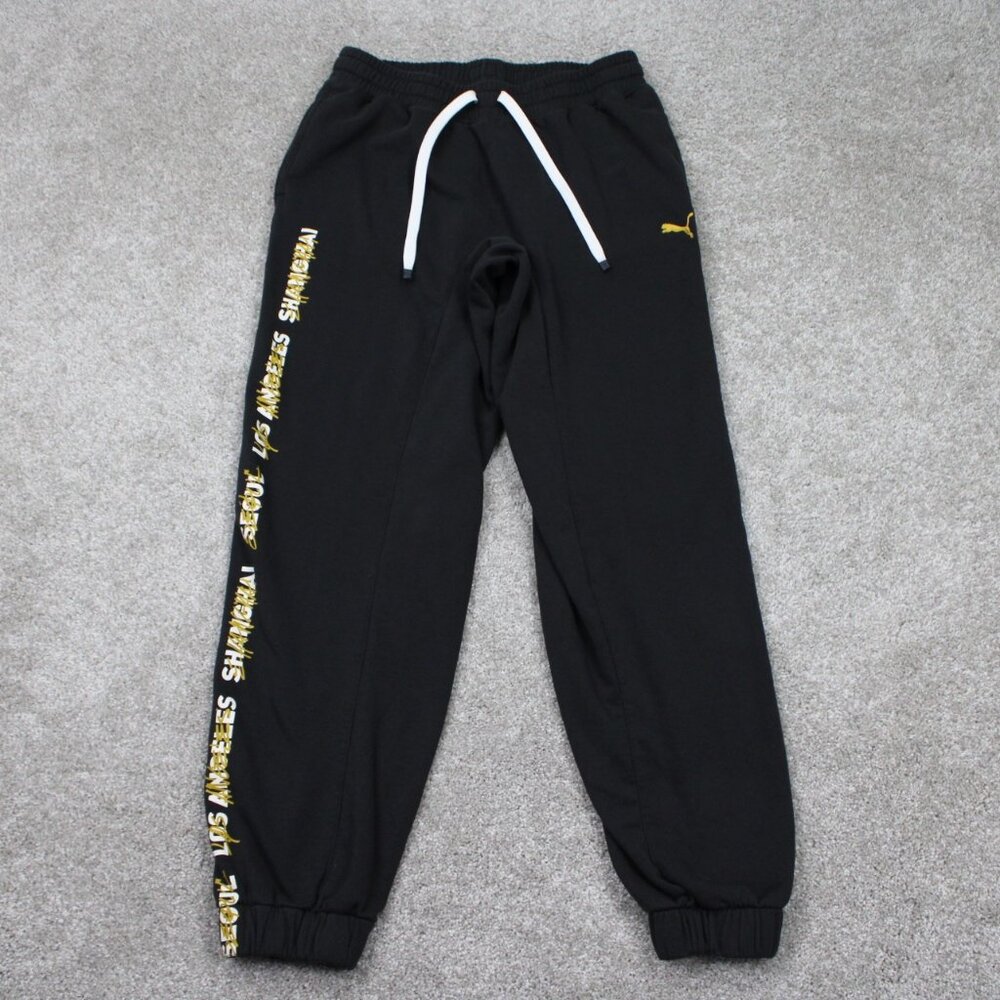 Puma Gen G Esports‎ Sweatpants Mens Medium Black Drawstring w/ 30" inseam